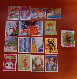 Lote de 76 Cromos Digimon Año 2000