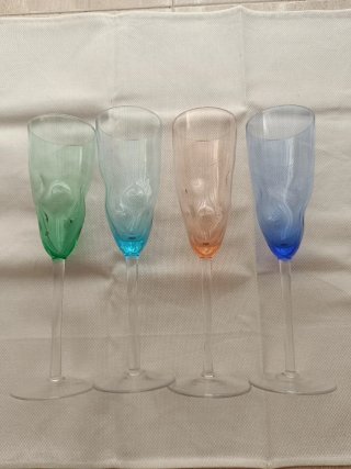 Set de 4 Copas de Cristal de Colores