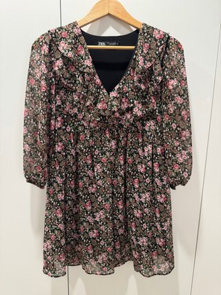 Vestido Flores Zara Talla S