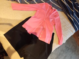 Chaqueta de punto Stradivarius rosa