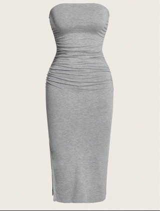 Vestido Gris Ajustado