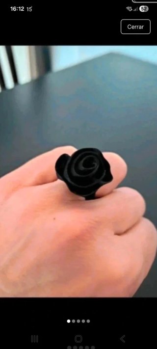 Anillo de Rosa Negro