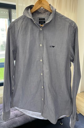 Camisa Armani Jeans Azul Grisácea XL