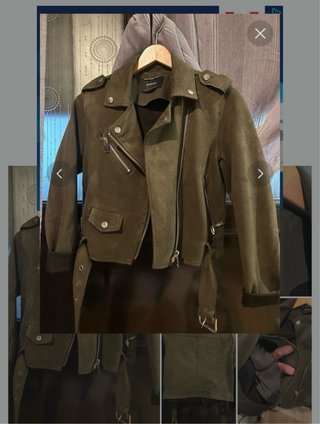 Chaqueta Biker Verde Stradivarius