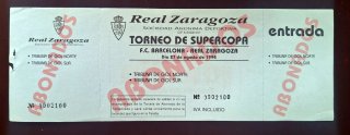 Entrada final Supercopa Barcelona Zaragoza 1994