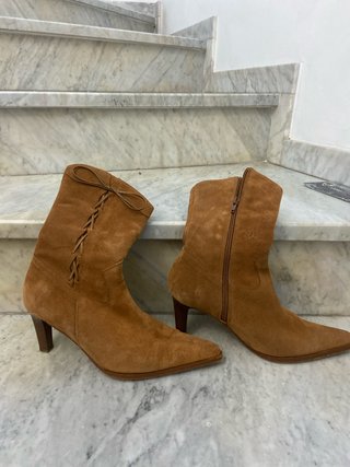 Botas de Cuero Marrón serraje