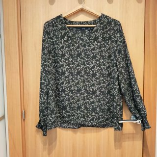 Blusa Viscosa negra y blanca Talla L