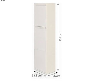 Cubo de Basura Reciclaje Vertical Blanco
