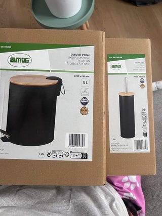 Set Cubo de Basura 5L y Escobillero Amig