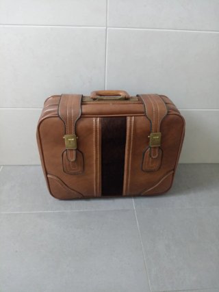 Maleta Vintage Gladiator Cuero Marrón