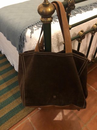 Bolso de ante marrón Purificación Garcia