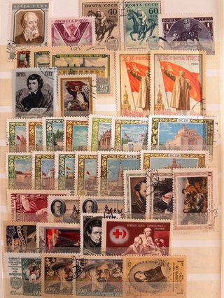 Colección de Sellos de Rusia del año 1955