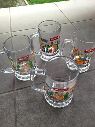 Set de 4 Jarras de Cerveza Mahou