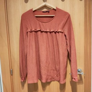 Blusa Boho de Manga Larga color Teja