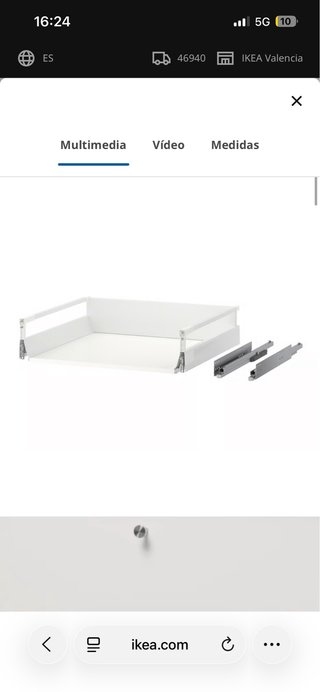 Cajón IKEA blanco