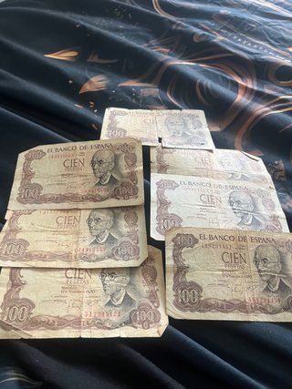 Lote de 6 Billetes de 100 Pesetas