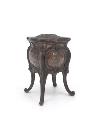 Antico Portagioie Cofanetto Metallo Mosso XIX 800