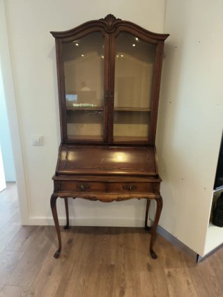 Mueble Escritorio Antiguo de Madera Natural