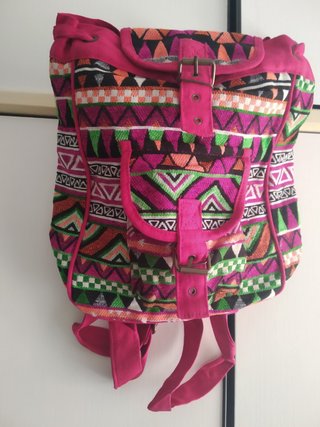 Mochila étnica con tejido JACQUARD