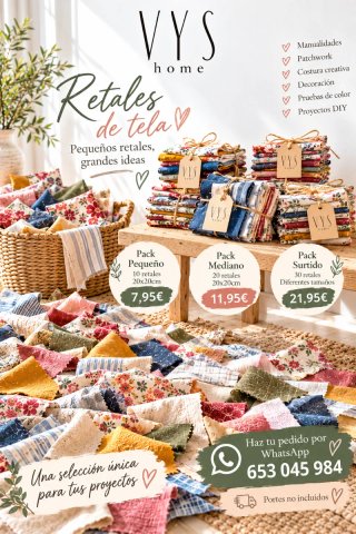Retales de Tela para Patchwork y Costura