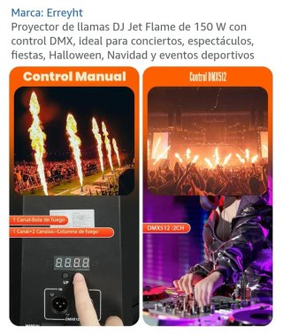 Proyector de Llamas Erreyht DJ Jet Flame 150W