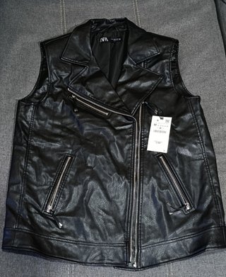 Chaleco Biker Efecto Piel Zara NUEVO CON ETIQUETA