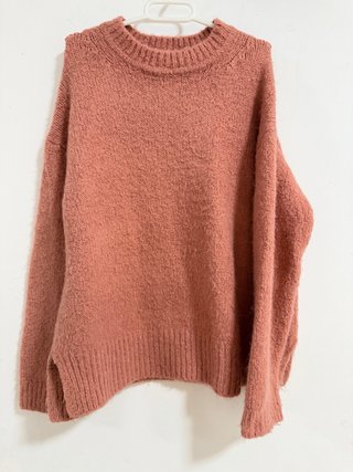 Jersey Zara rosa coral mezcla de alpaca - Talla S