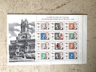 Lote 2 Hojas Bloque Sellos España 2000