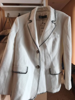 Chaqueta Zara Blanca Talla XL