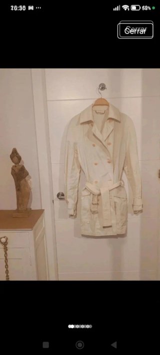 Gabardina corta CTF beige