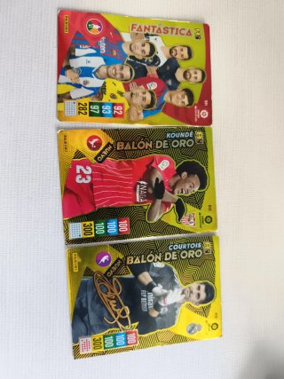 3 Cromos Panini: Koundé, Courtois y Fantástica