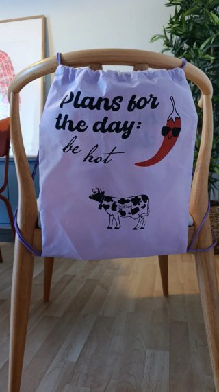 Mochila de cuerdas lila Ale-Hop
