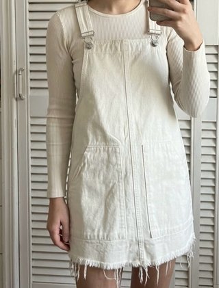 Vestido peto vaquero blanco Pull&Bear S 36 nuevo