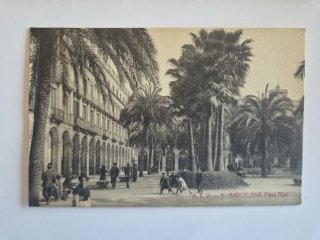 Postal Antigua Barcelona Plaza Real