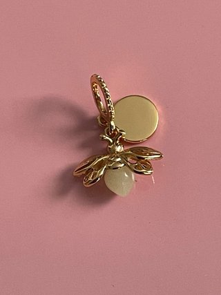 Charm baño plata Abeja
