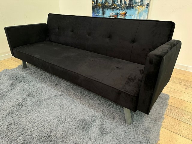 Sofá Cama Negro 195cm