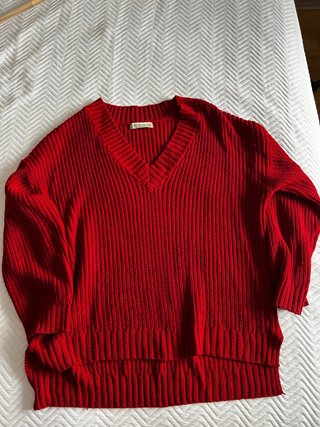 Jersey de punto rojo Stradivarius