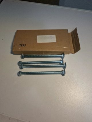 Lote de 4 tornillos largos galvanizados