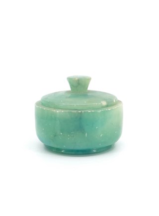 Scatola Portagioie Pietra Verde Vintage Anni 70