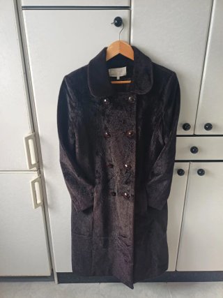 Abrigo de Pelo Sintético Marrón
