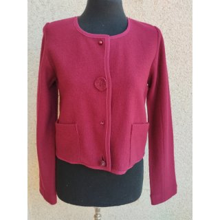 Chaqueta Cortefiel 100% Lana Burdeos Talla M