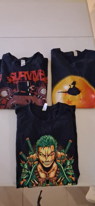 Pack 3 Camisetas Anime y Gamer Niño