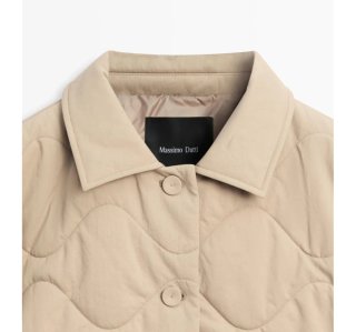 Chaqueta Acolchada Massimo Dutti Beige