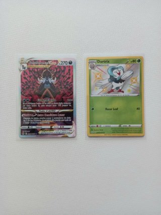 Cartas Pokémon Samurott de Hisui V-ASTRO y Dartrix