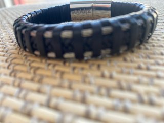 Pulsera hombre Zippo de Cuero y Acero