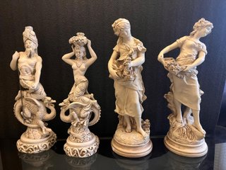 Set de 4 Figuras Grandes de Cerámica 44-47cm