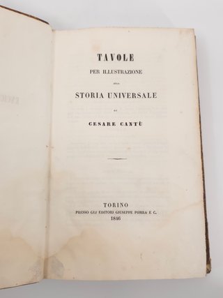 Antico Libro Tavole Storia Cesare Cantù 1846 800