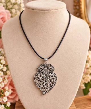 COLLAR CORAZÓN VINTAGE DE FILIGRANA