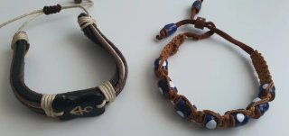 Set de 2 Pulseras de Cuero