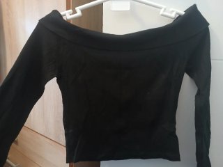 Top Negro con Hombreras Talla M